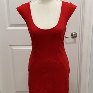 Red dress from Express with back zipper closure